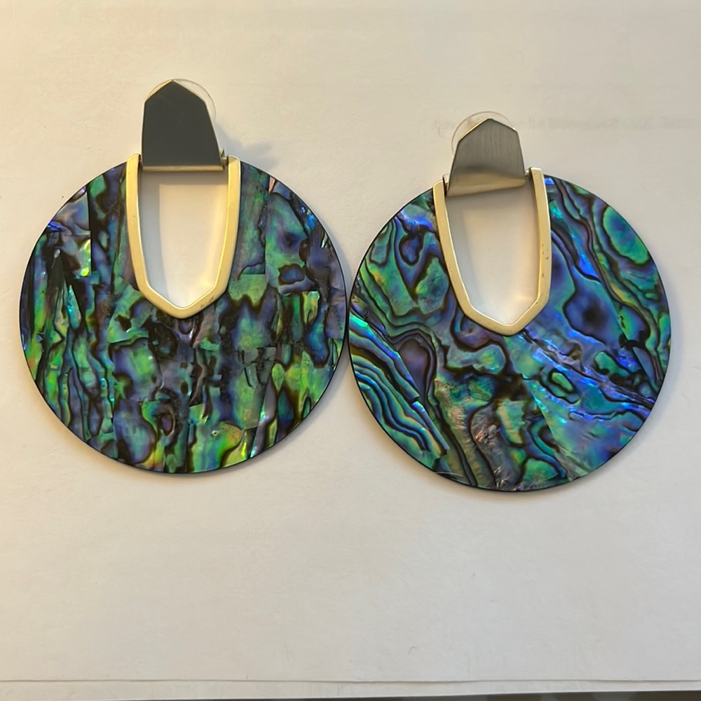 Kendra Scott Abalone Shell Diane Earrings Gold $130+tax